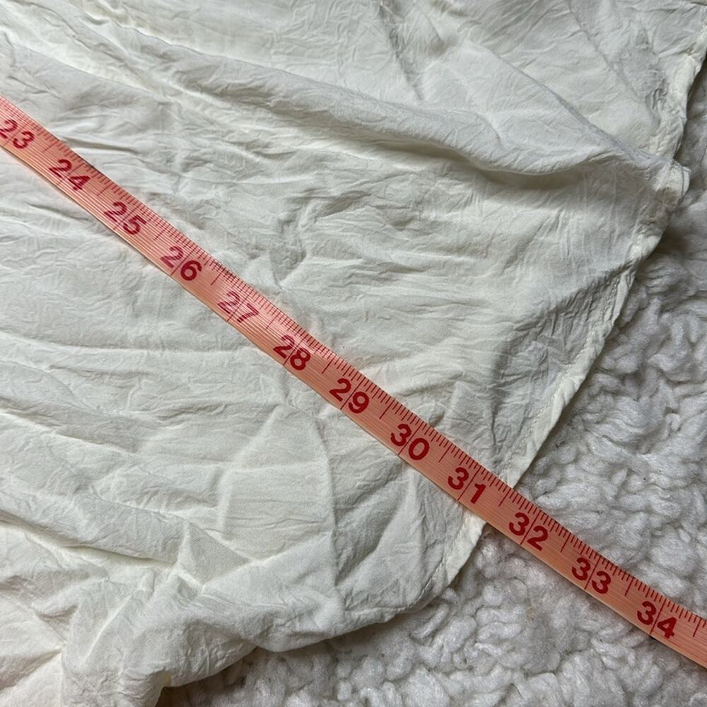 Free People Cream Slip Dress V Neck Sheer Basic Cream Adjustable Straps GG3 - Picture 7 of 7